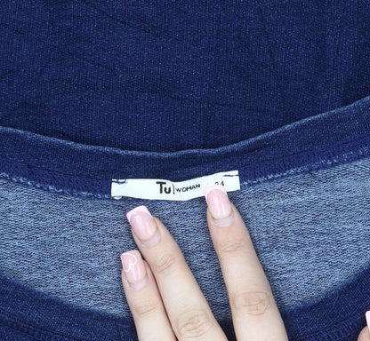 Tu Women's Blue 3/4 Sleeve T-Shirt, Size 24