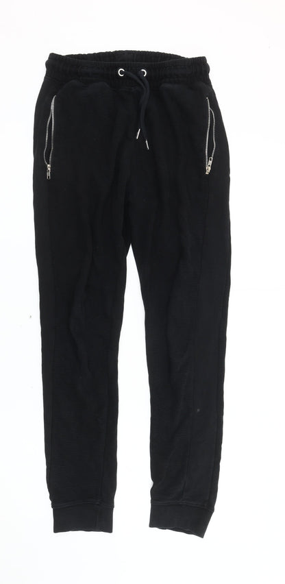 Next Men's Black Corduroy Jogger Trousers, Size S