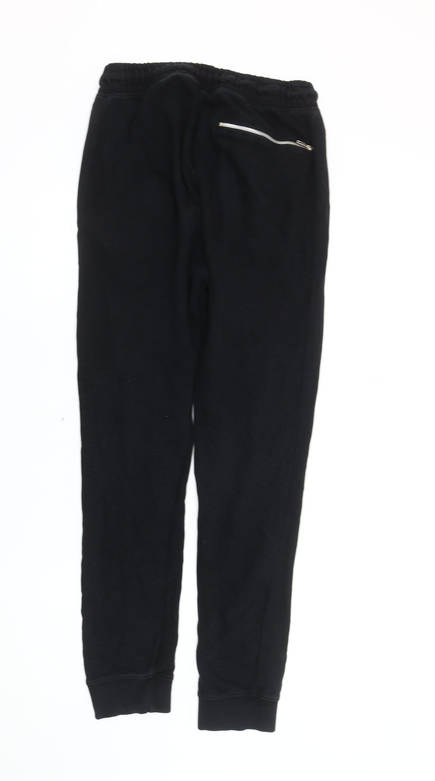 Next Men's Black Corduroy Jogger Trousers, Size S