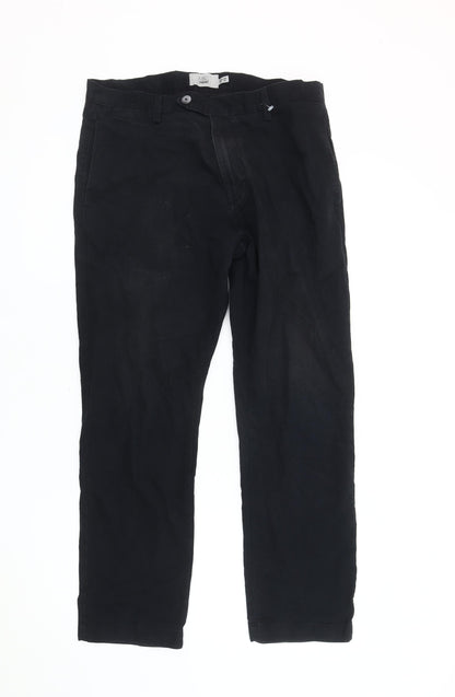 Marks and Spencer Men's Black Straight Trousers 32