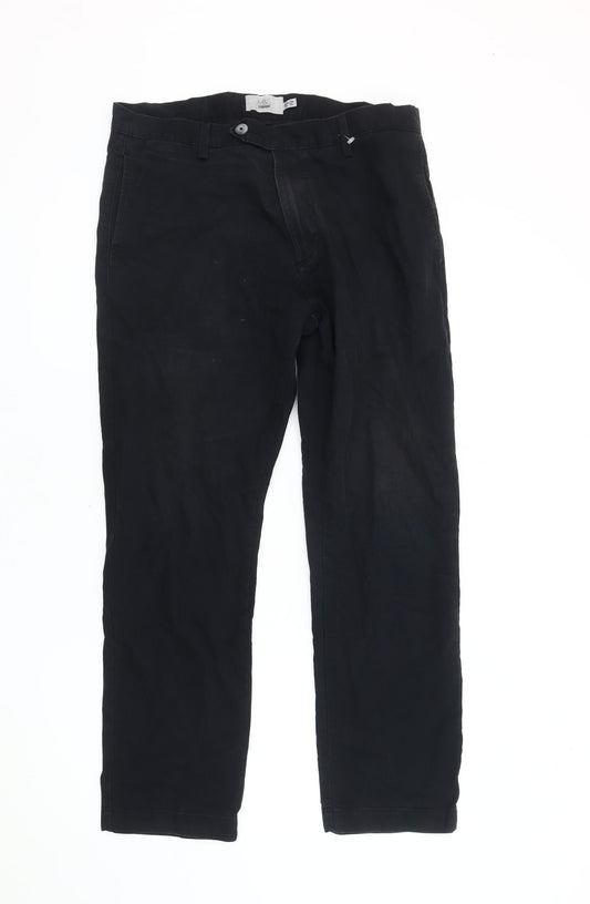 Marks and Spencer Men's Black Straight Trousers 32