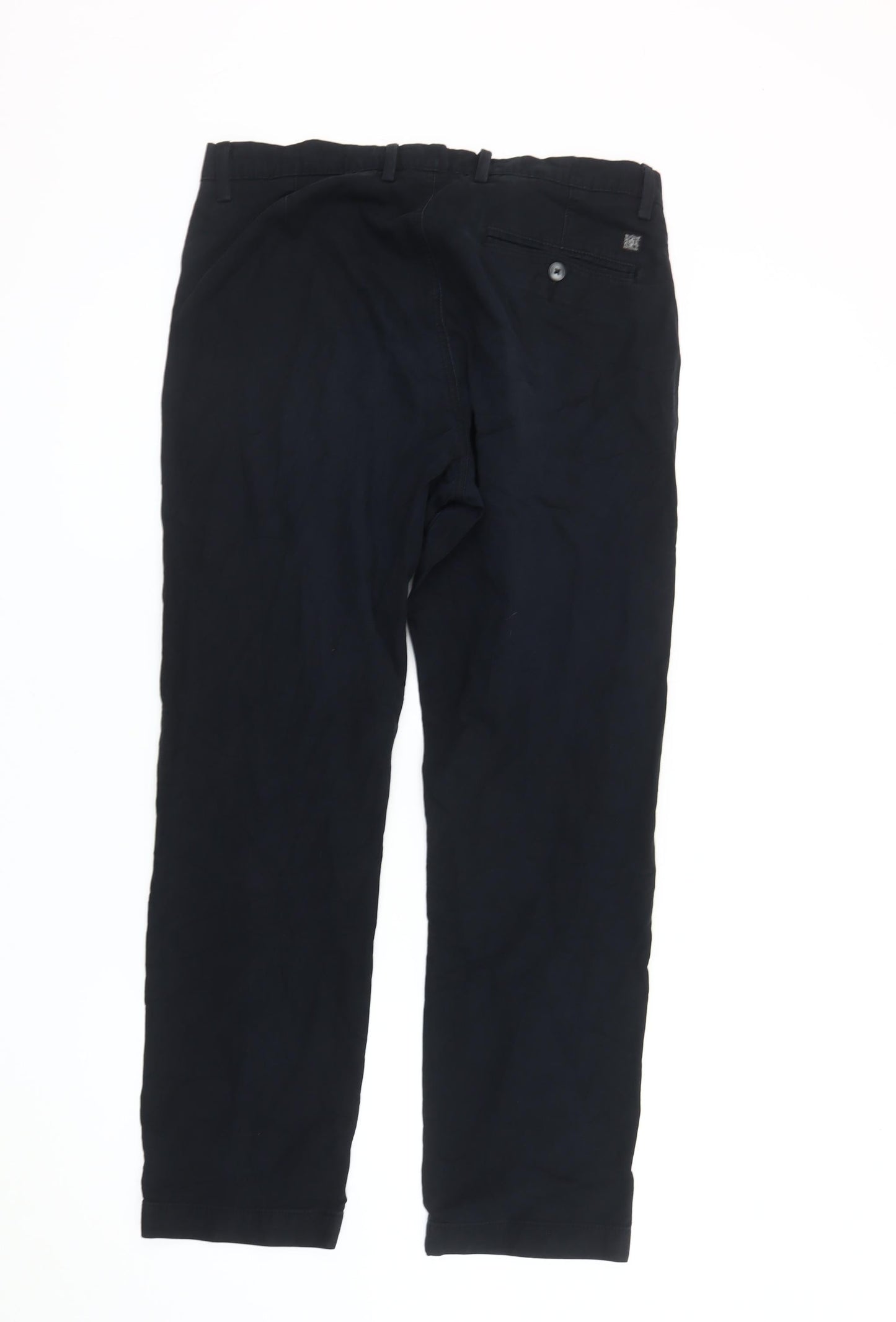 Marks and Spencer Men's Black Straight Trousers 32