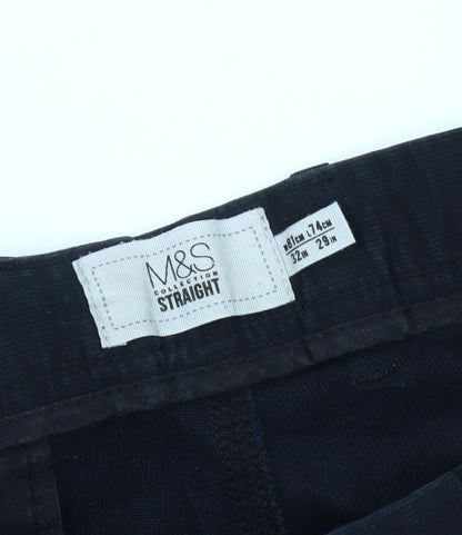 Marks and Spencer Men's Black Straight Trousers 32