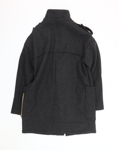 Mens UK Size S Mango Grey Military Jacket