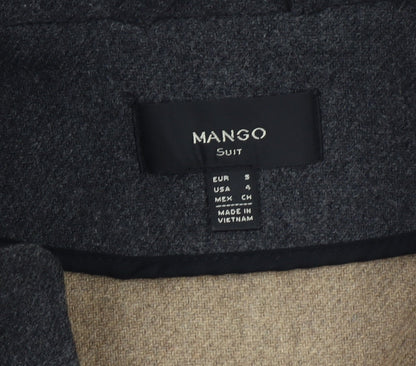 Mens UK Size S Mango Grey Military Jacket