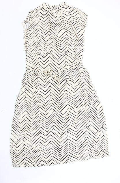 H&M Women's Multicoloured Chevron Shirt Dress Size 14