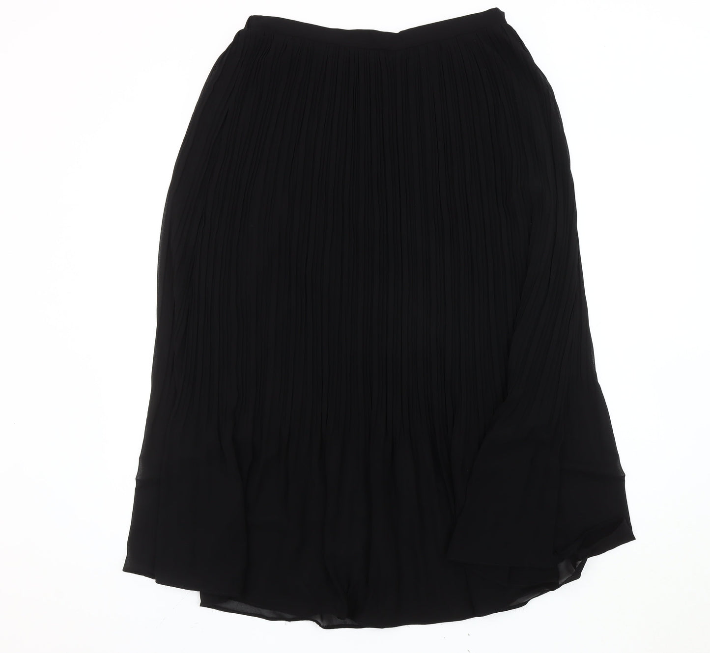 New Look Women's Black Pleated Midi Skirt, Size 14