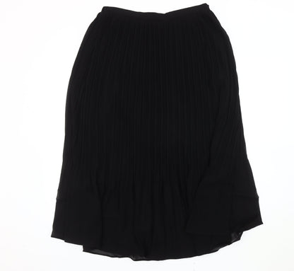 New Look Women's Black Pleated Midi Skirt, Size 14