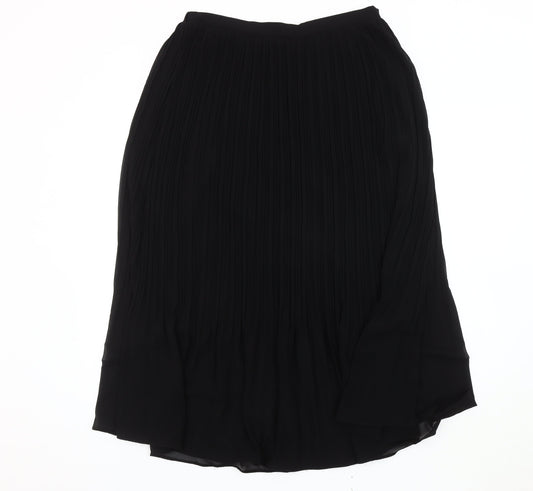 New Look Women's Black Pleated Midi Skirt, Size 14