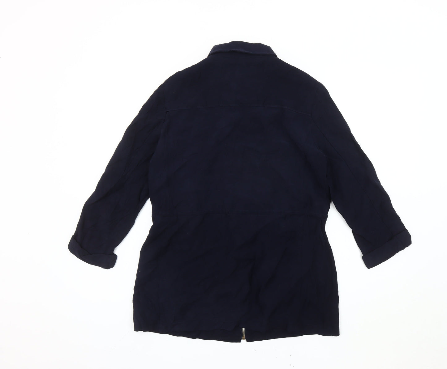Womens UK Size M Zara Blue Basic Jacket