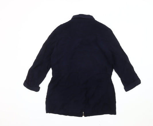 Womens UK Size M Zara Blue Basic Jacket