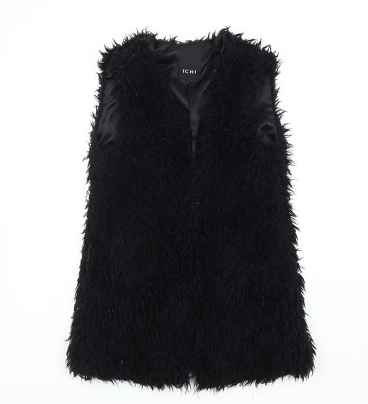 Womens UK Size S ICHI Black Gilet