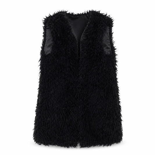 Womens UK Size S ICHI Black Gilet