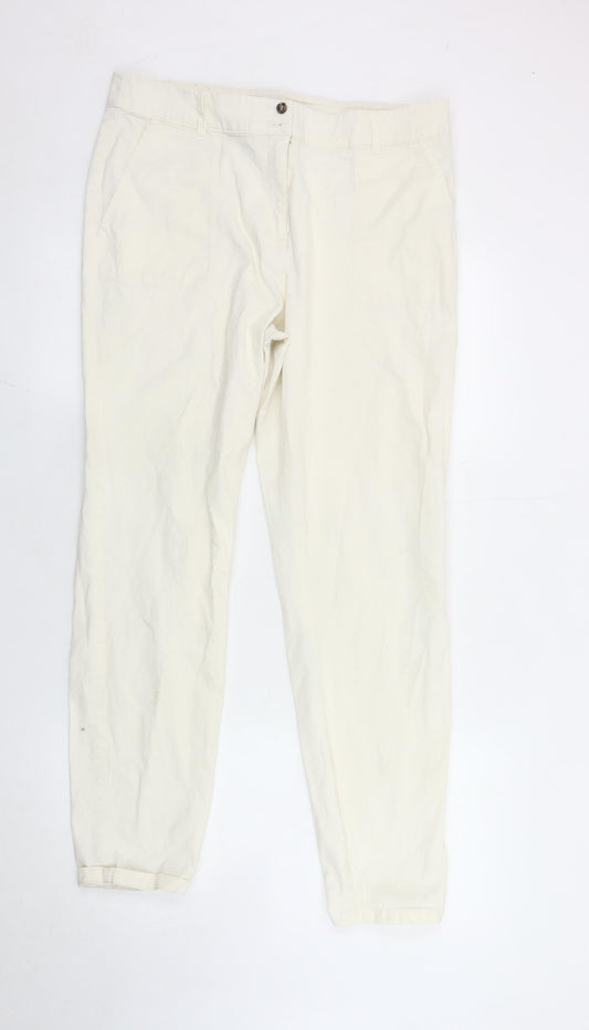 Tu Women's Ivory Straight Jeans Size 14