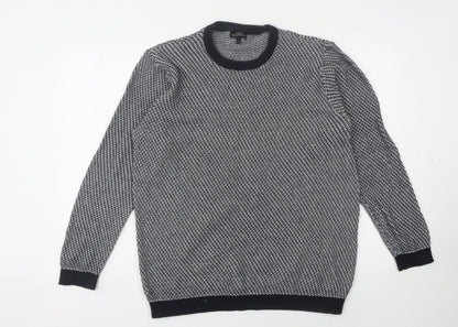 NEXT Men’s Grey Pullover Jumper L Cotton Crew Neck