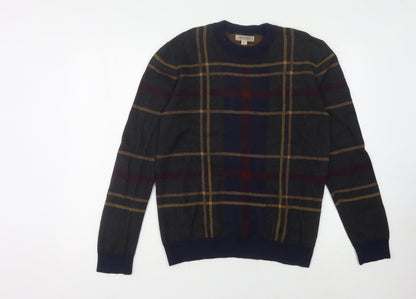 Next Men's Multicoloured Check Knit Pullover, L