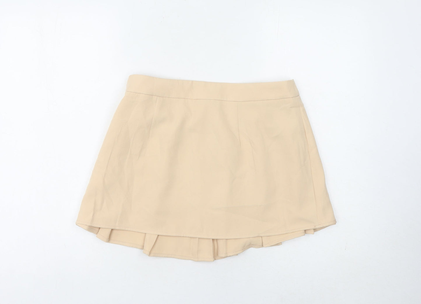 PrettyLittleThing Women's Beige Pleated Skirt Size 12