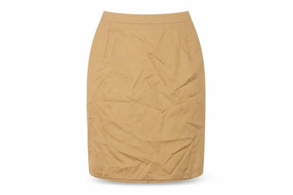 Front view of Eligoz Women's Beige Pencil Skirt, size 10
