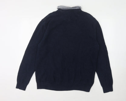 Next Men's Blue Cable-Knit Pullover Jumper XL