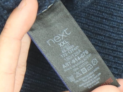 Next Men's Blue Cable-Knit Pullover Jumper XL