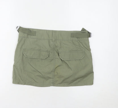 H&M Divided Women's Green Cargo Skirt, Size 8