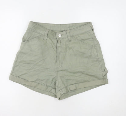 H&M Women’s Cotton Shorts Olive Green Size 12