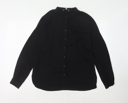 Womens UK Size 12 Warehouse Black Basic Blouse