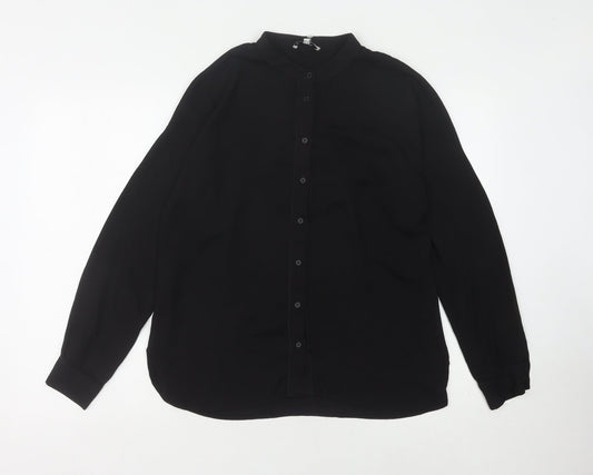 Womens UK Size 12 Warehouse Black Basic Blouse