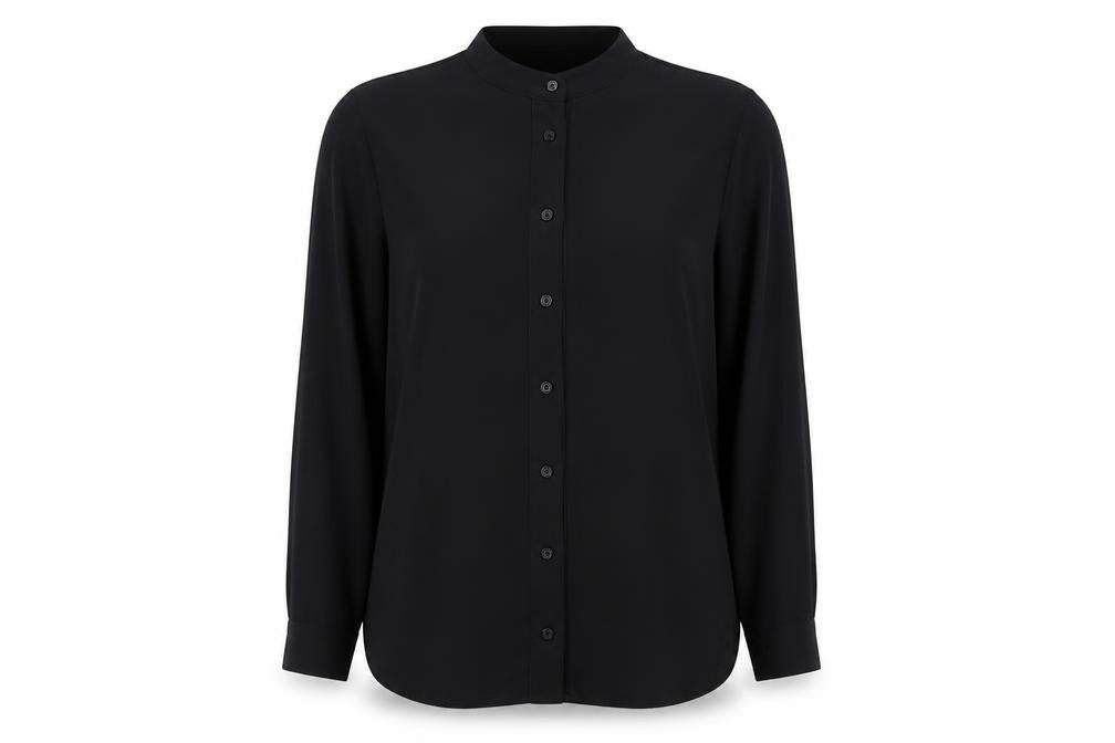 Womens UK Size 12 Warehouse Black Basic Blouse