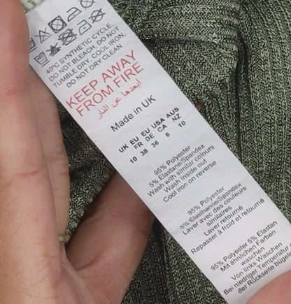 PrettyLittleThing Women's Green Off Shoulder Blouse Size 10