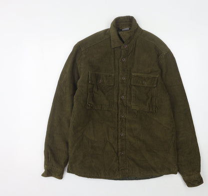 ASOS Men's Green Corduroy Basic Jacket Size 2XS