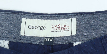 George Men's Blue Chino Shorts size 38