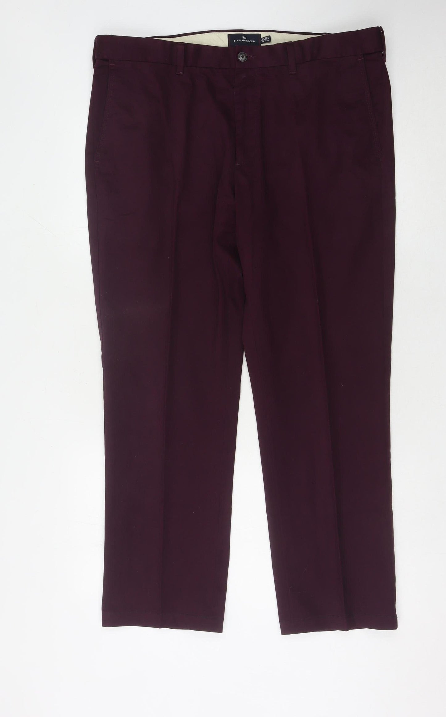 Marks and Spencer Men's Purple Chinos, Size 38