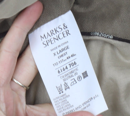 Mens UK Size XL Marks and Spencer Brown Basic Jacket