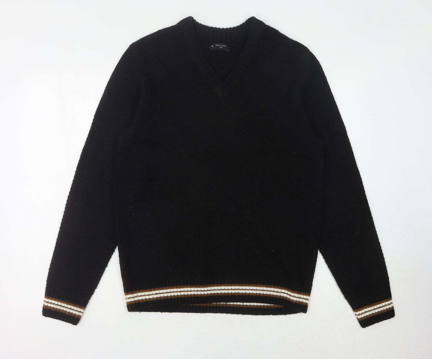 New Look Men’s Black Pullover Jumper Size M