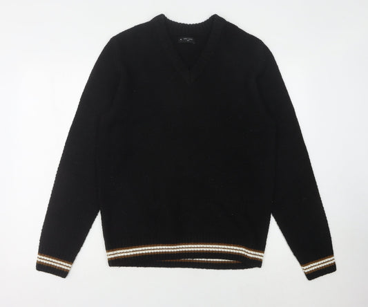 New Look Men’s Black Pullover Jumper Size M