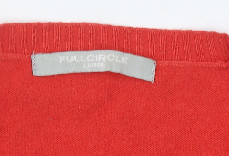 Fullcircle Men's Striped Pullover Jumper Red Grey Blue L