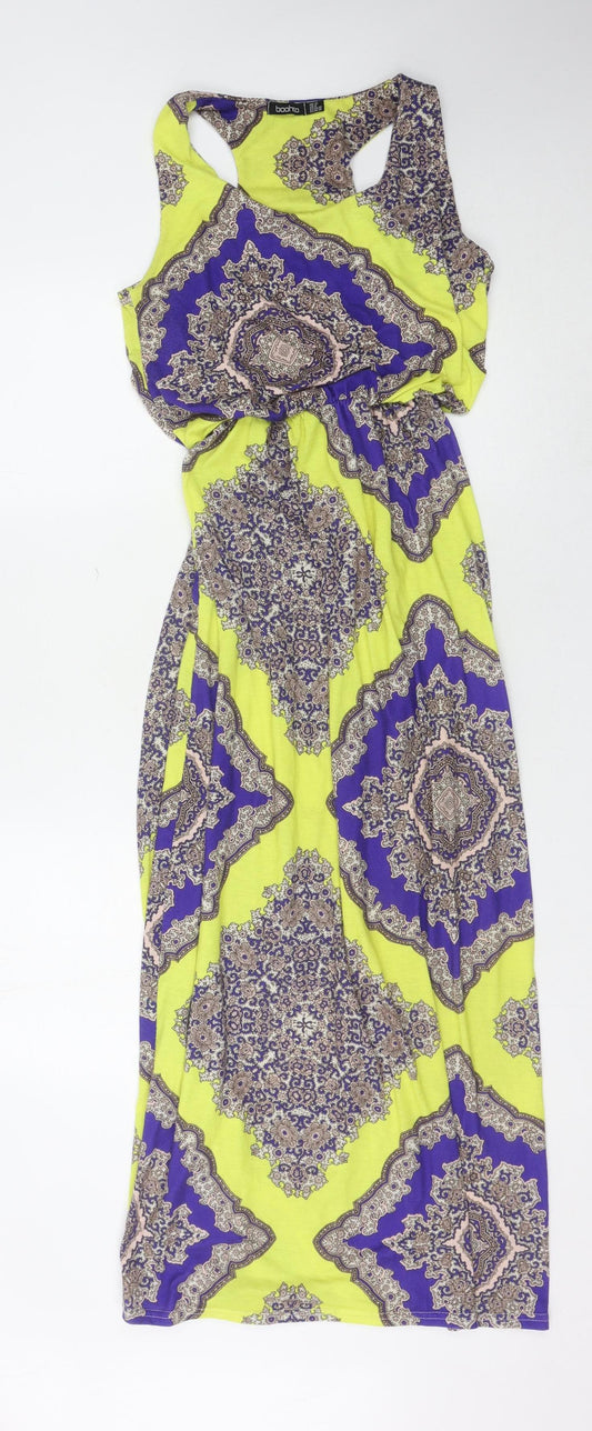 Boohoo Women's Multicoloured Long Dress Size 12