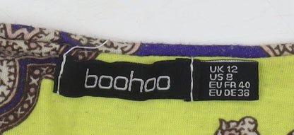 Boohoo Women's Multicoloured Long Dress Size 12