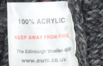 P.G. Field Men's Grey XL High Neck Chunky Knit Pullover