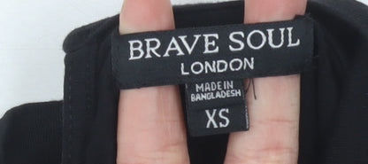 Brave Soul Women's Black Long Sleeve Dress - XS