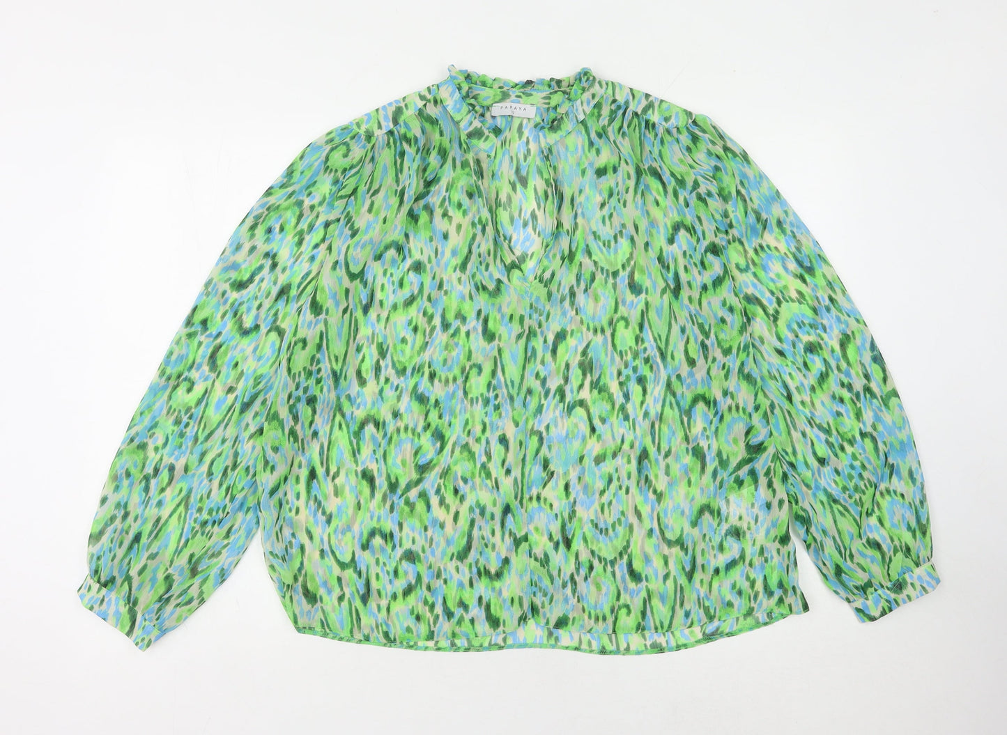 Matalan Women's Green Animal Print Blouse Size 12