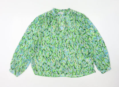 Matalan Women's Green Animal Print Blouse Size 12