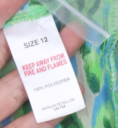 Matalan Women's Green Animal Print Blouse Size 12