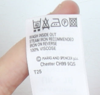 Marks and Spencer Women's Red Polka Dot Skirt - Size 16