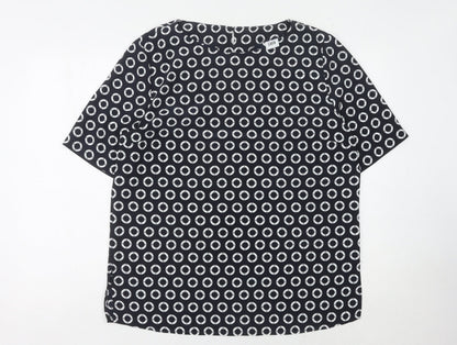 Womens UK Size 16 LUCIA Black Basic Blouse