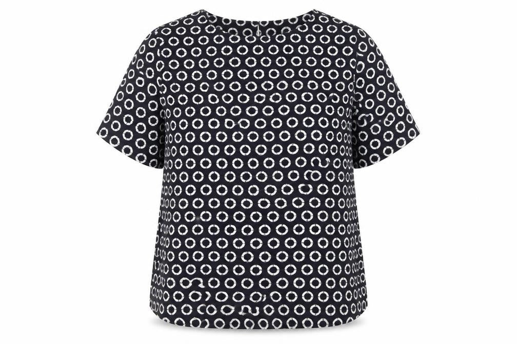 Womens UK Size 16 LUCIA Black Basic Blouse
