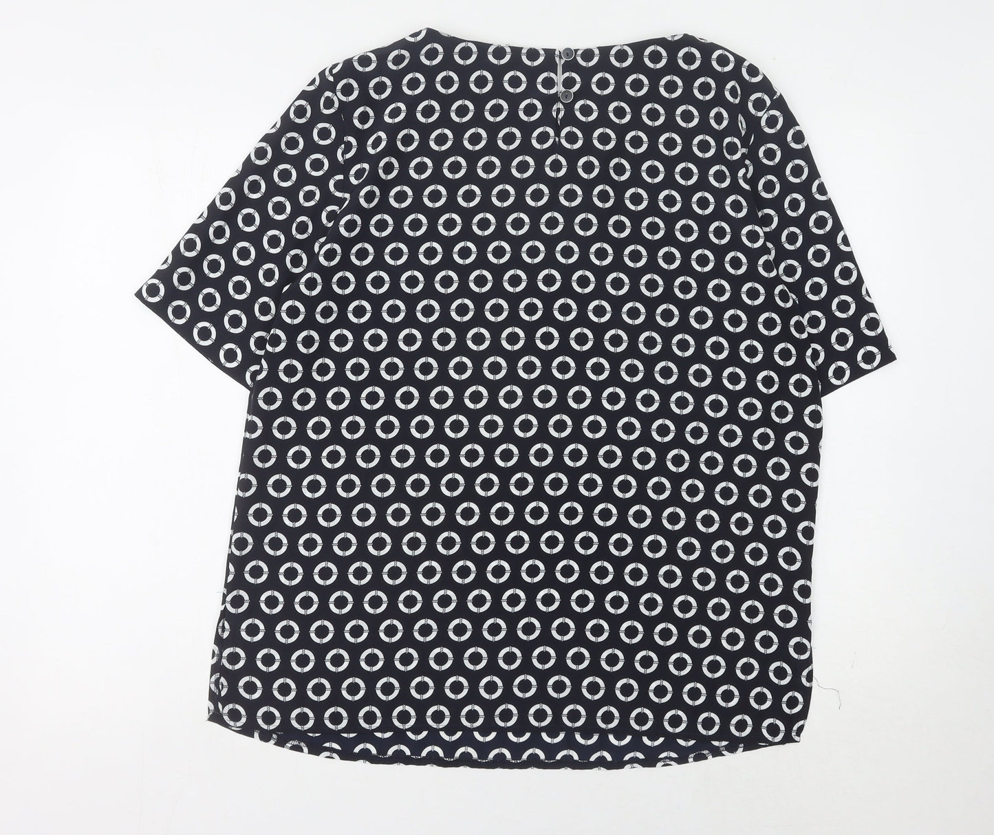 Womens UK Size 16 LUCIA Black Basic Blouse