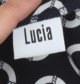 Womens UK Size 16 LUCIA Black Basic Blouse