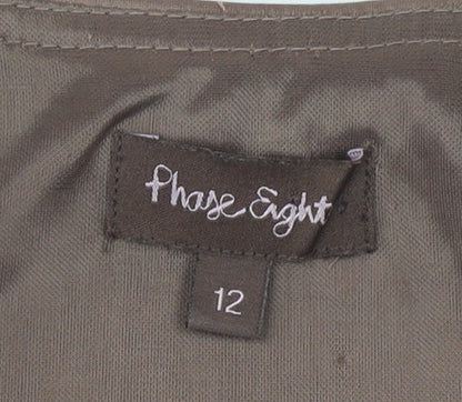 Phase Eight Women's Brown Ivory Bodycon Dress Size 12